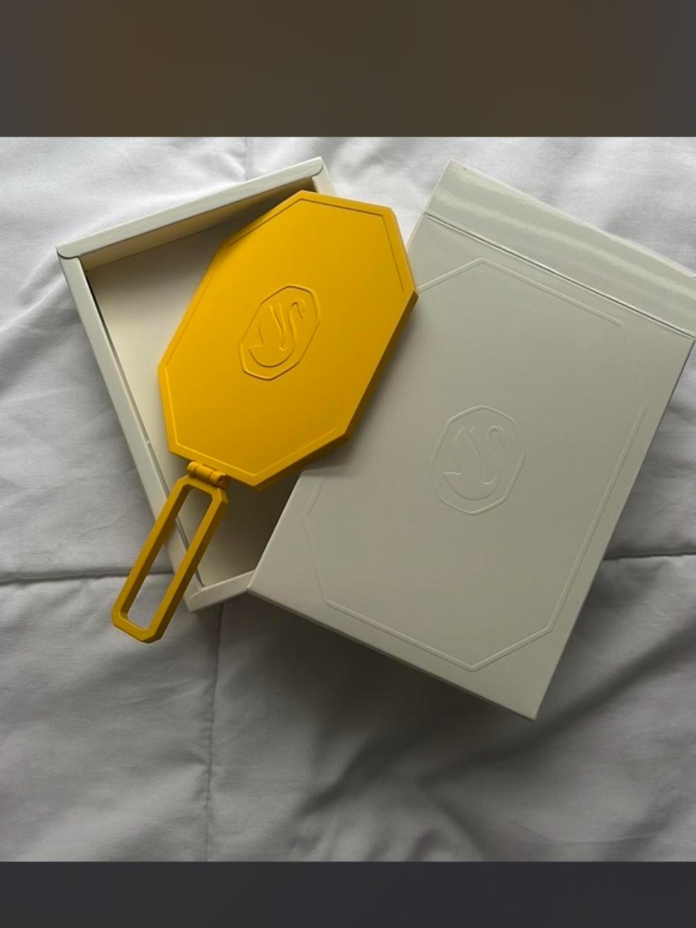 Swarovski Yellow Hand Mirror Makeup Tool